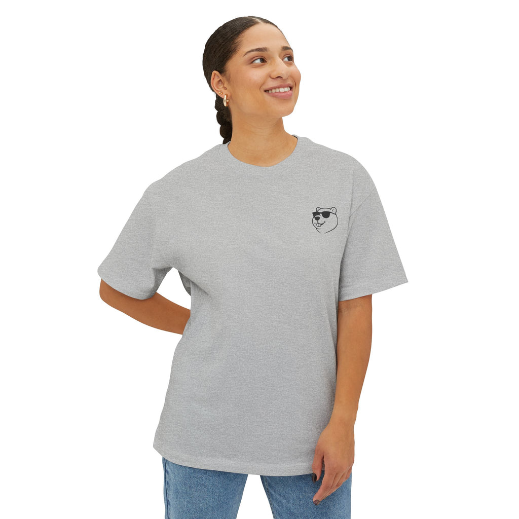 Minimal Oversized Beaver Logo Tee – Just Like Eh
