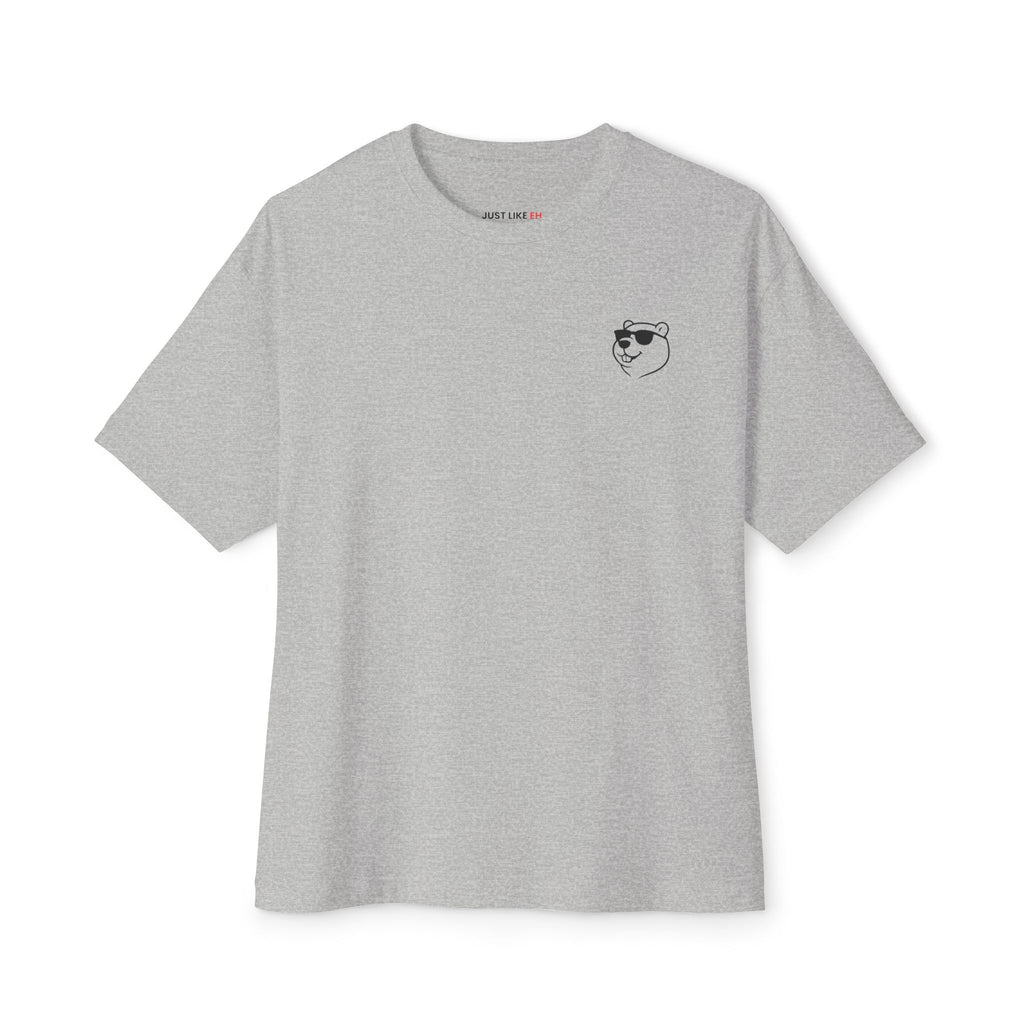 Minimal Oversized Beaver Logo Tee – Just Like Eh
