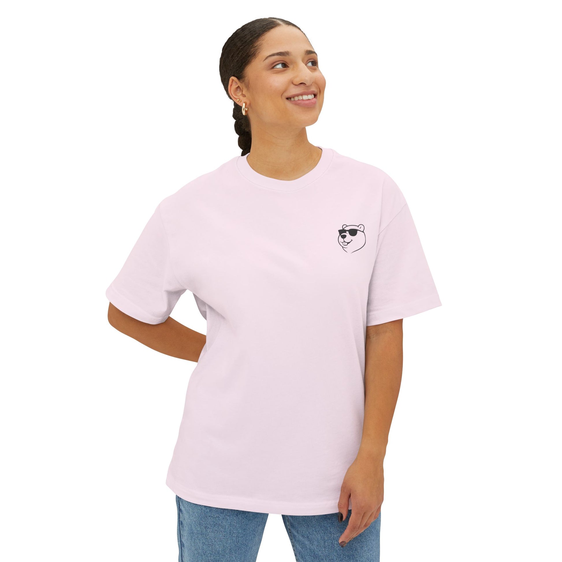 Minimal Oversized Beaver Logo Tee – Just Like Eh